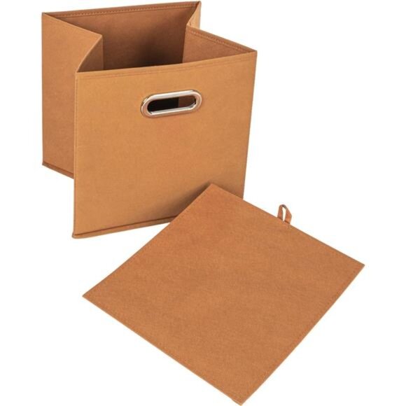New Fabric Storage Bins 6 Piece Set, Terracotta Color - Picture 3 of 5